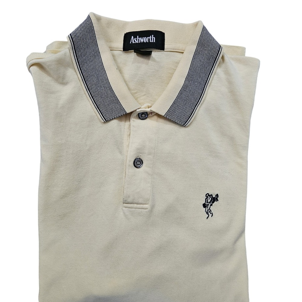 Ashworth Golf Polo‎ Men's Size M Vintage Yellow